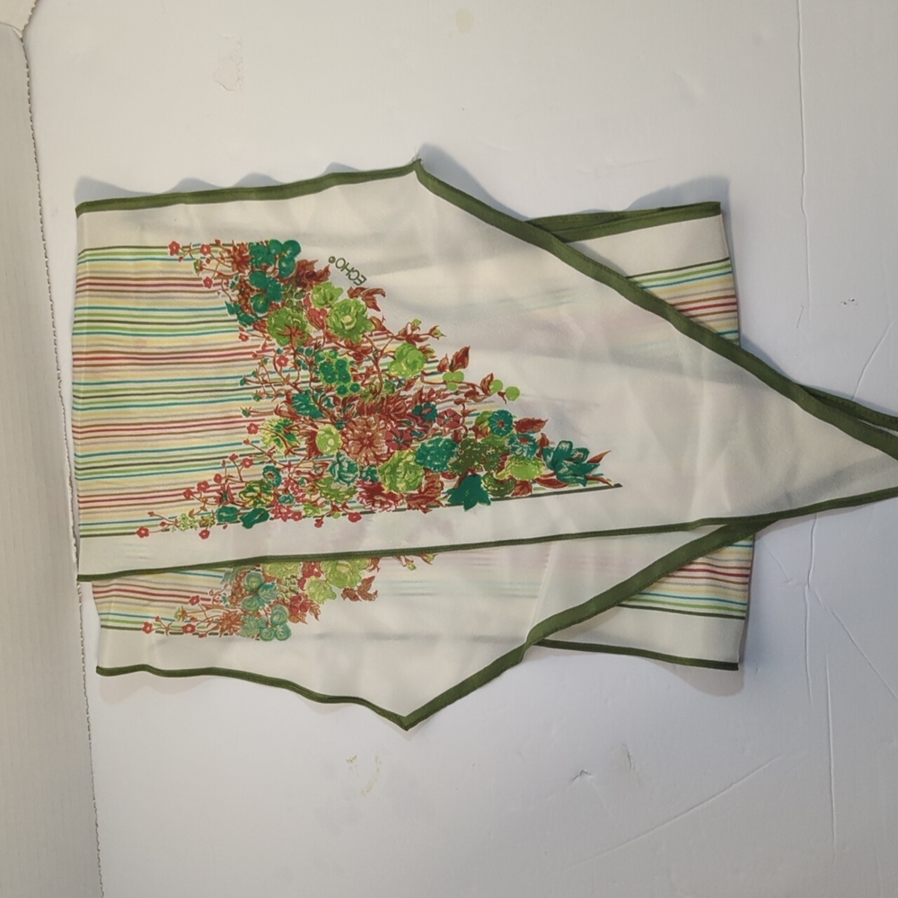 Vintage Echo Scarf Beautiful Greens and Browns